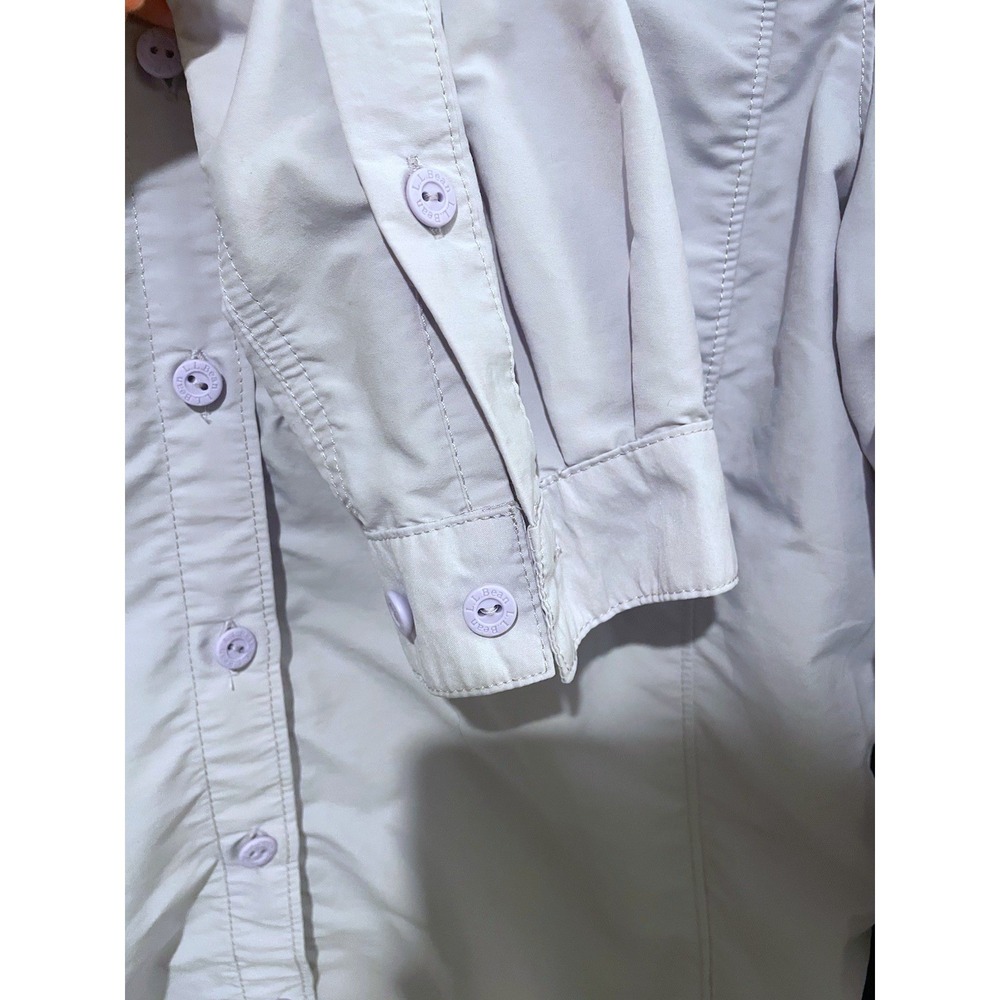 LL Bean Womens Lavender Long Sleeve Hiking Shirt Ventilated Active Outdoors M - Picture 5 of 5